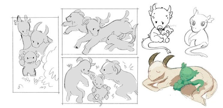 Initial sketches and layout